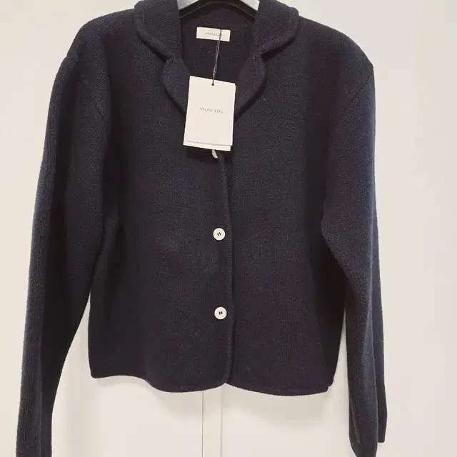 ANDNEEDS Solid Knit jacket (네이비)