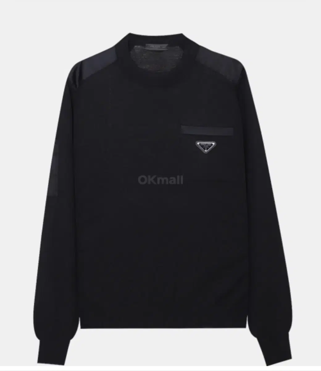 Prada Men's Black Triangle Log Knit for Sale. Washed