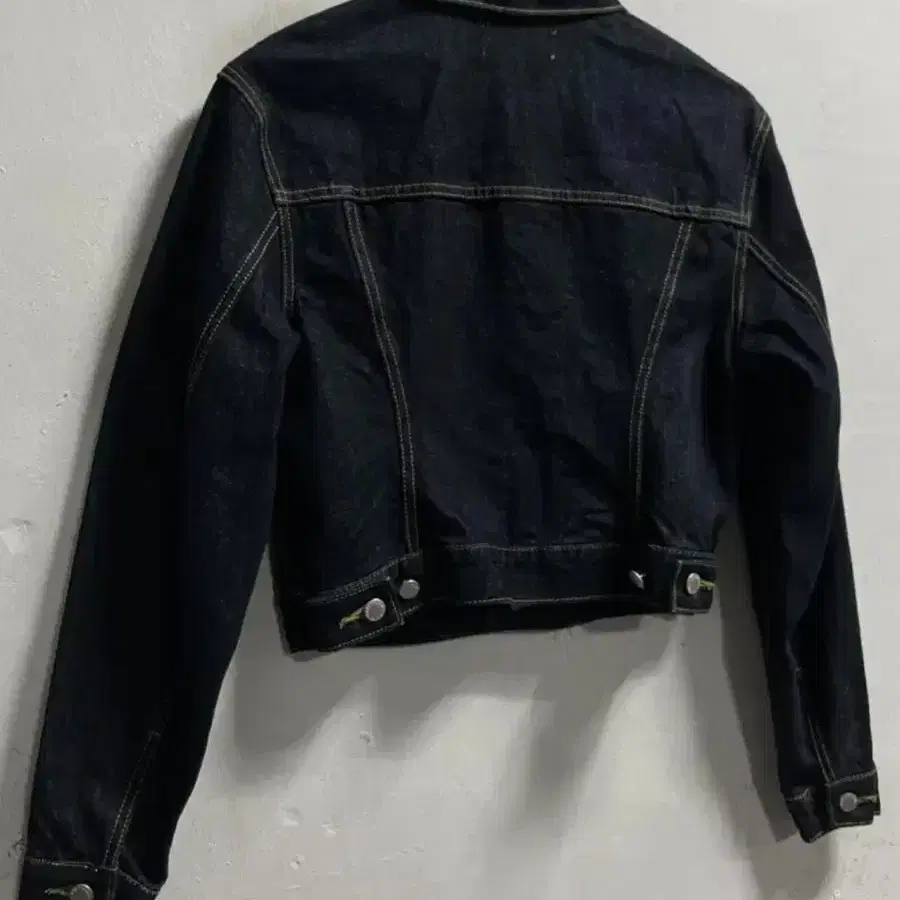 55-66 WAVE DENIM 크롭 데님 진청자켓 정품