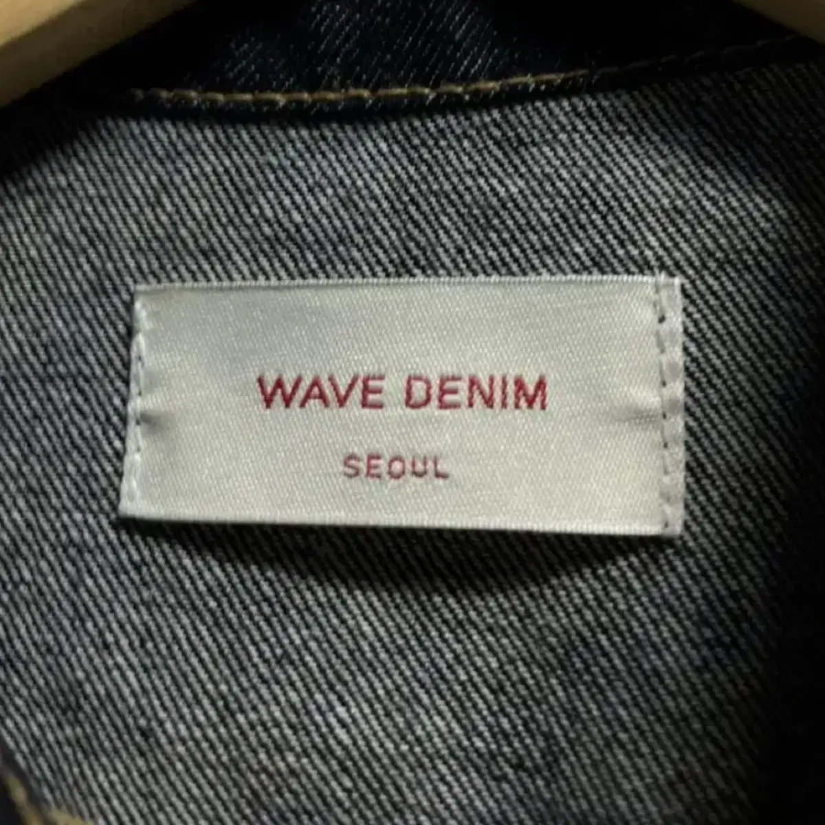 55-66 WAVE DENIM 크롭 데님 진청자켓 정품