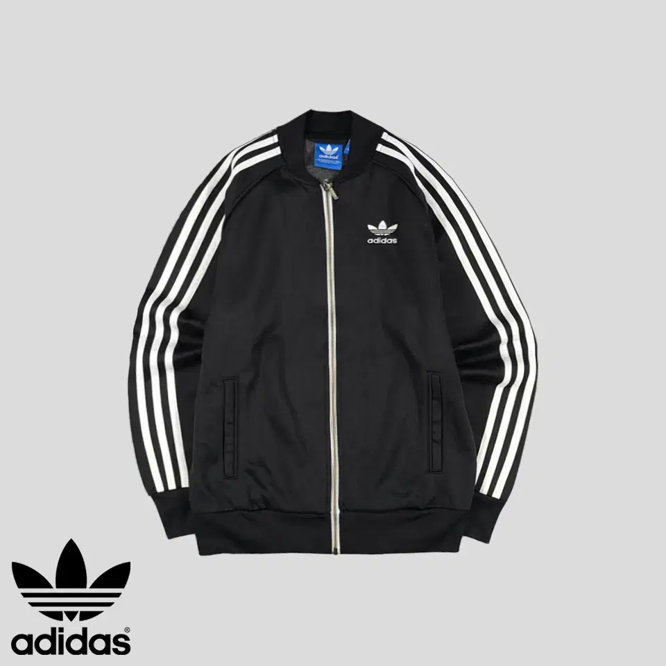 Adidas Black White Three-Season Bloomers Cara Neck Track Top Zip Up Jersey S