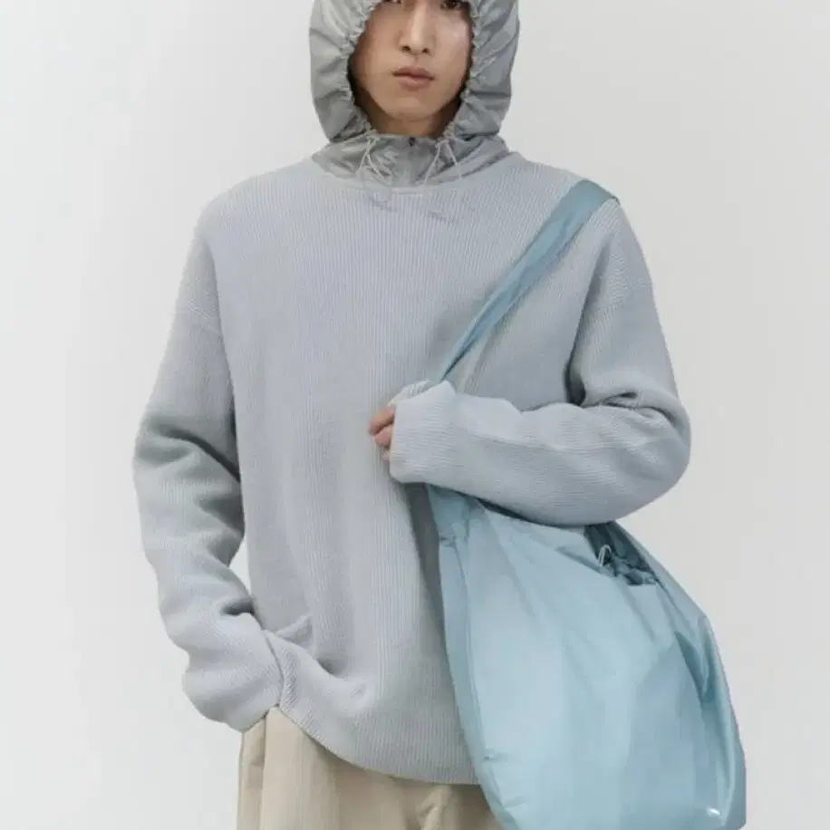 Amomento / knit+nylon hood