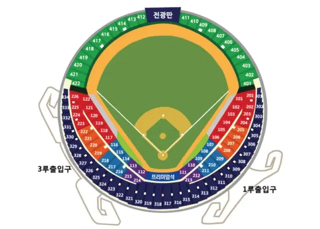 준플레이오프 1차전 엘지 vs KT 1루 외야그린석 단석 판매