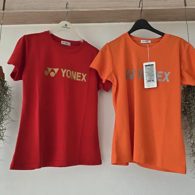 (새상품) YONEX 요넥스 여성 반팔 티셔츠 2벌 (85)