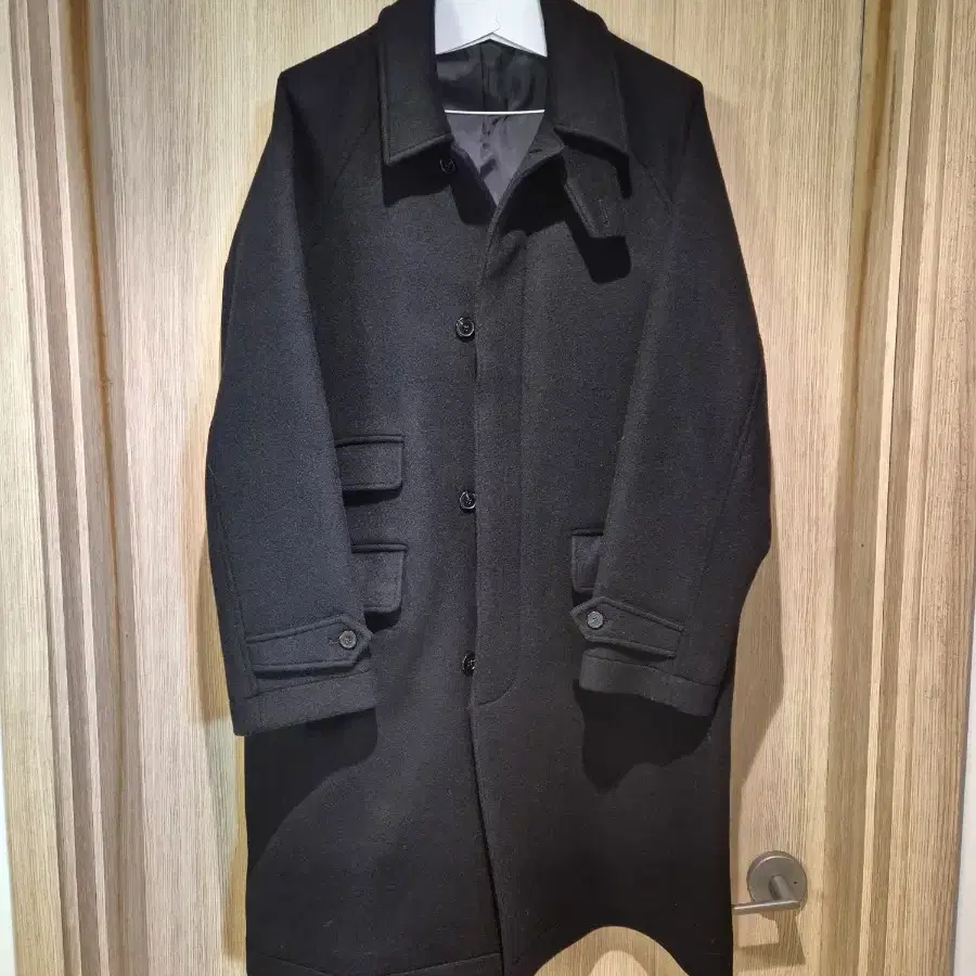 유니폼브릿지 19fw wool balmacaan coat black