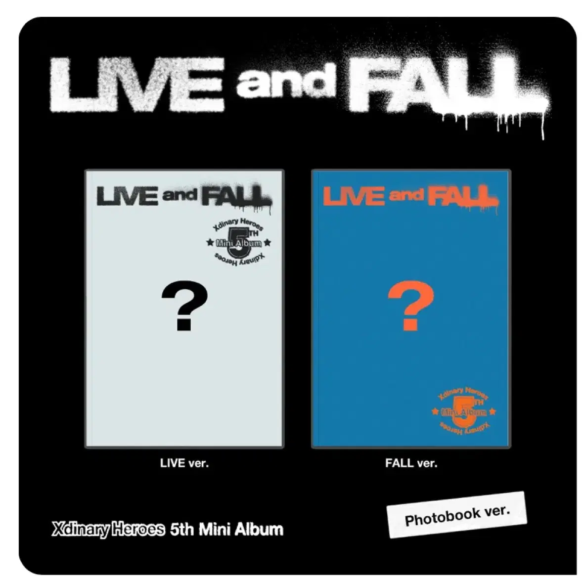 엑스디너리히어로즈 엑디즈 live and fall  포토북 미개봉 양도