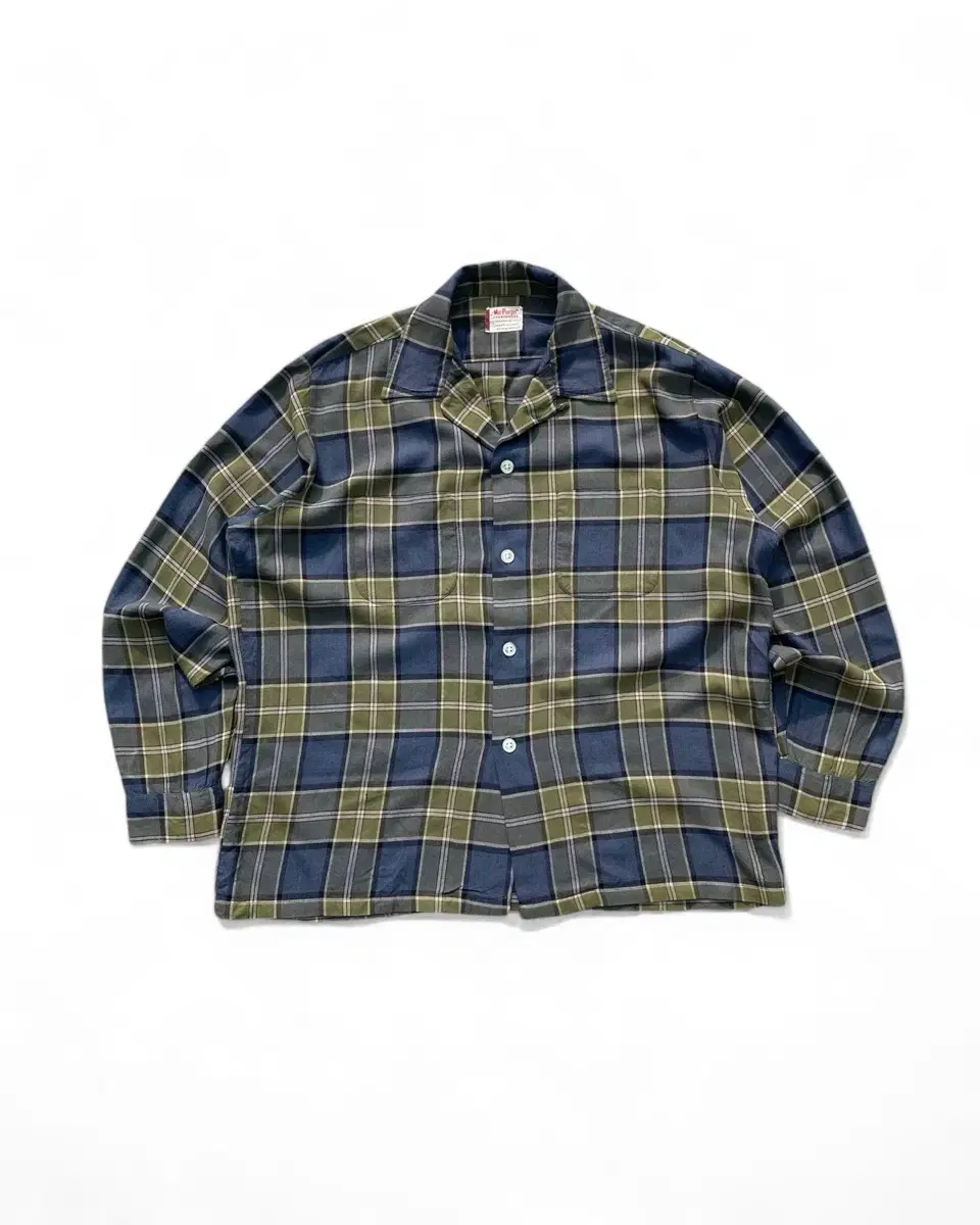 60's Luxury Flannel Open Collar Shirts