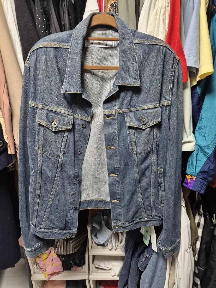 Off-white jean jacket XXL