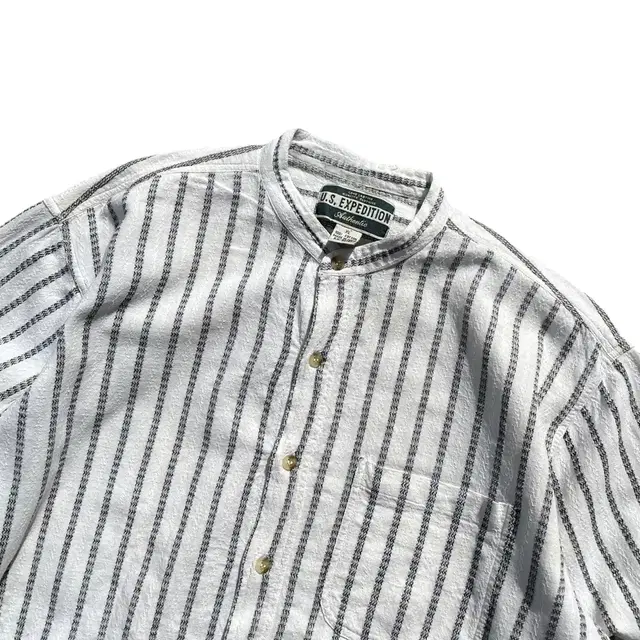 1990's Chain Stripe Stand Collar Shirts