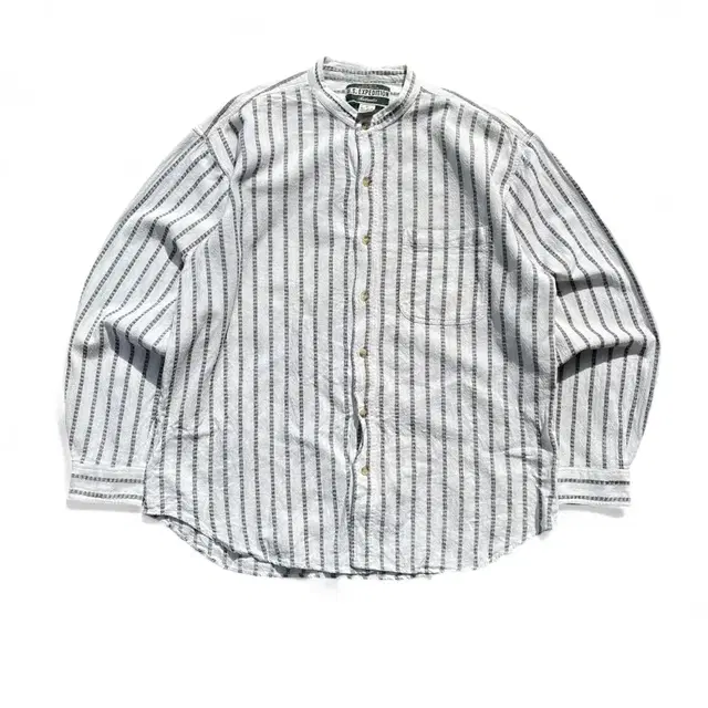 1990's Chain Stripe Stand Collar Shirts