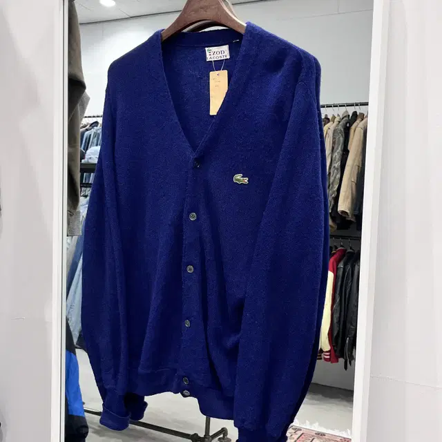 70-80s Izod Lacoste 라코스테 가디건 (navy)