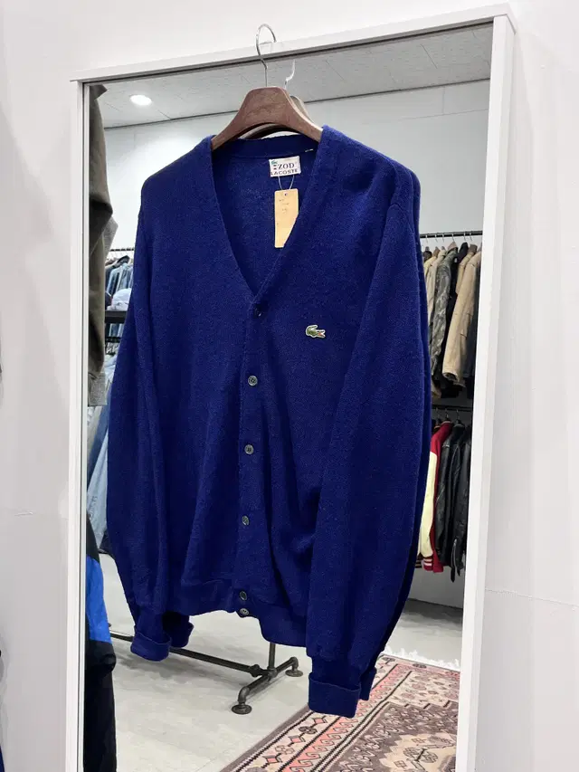 70-80s Izod Lacoste 라코스테 가디건 (navy)