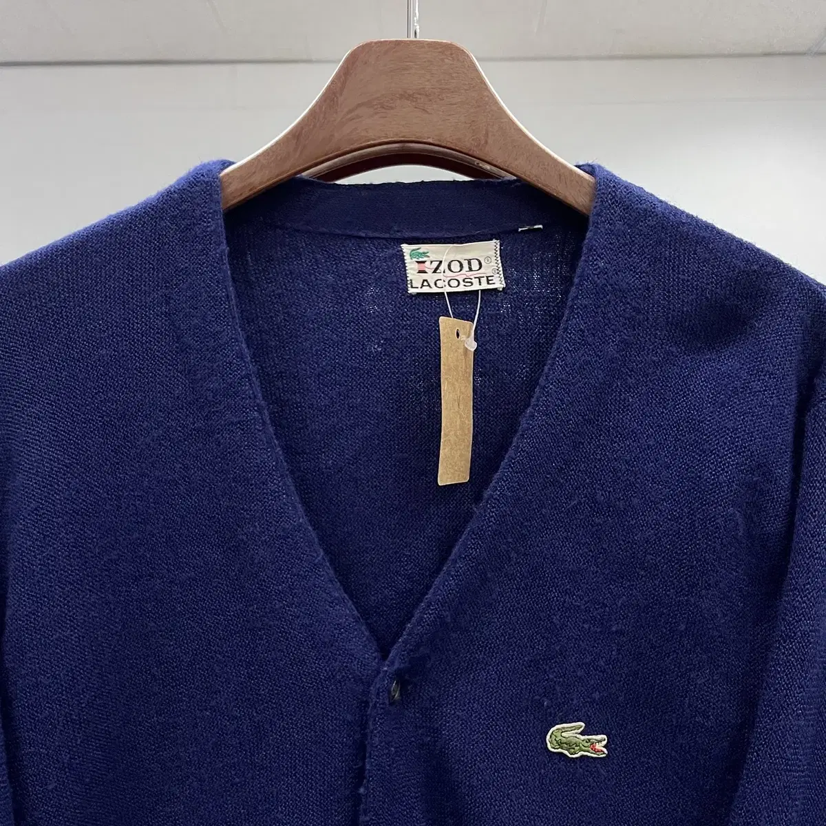 70-80s Izod Lacoste 라코스테 가디건 (navy)