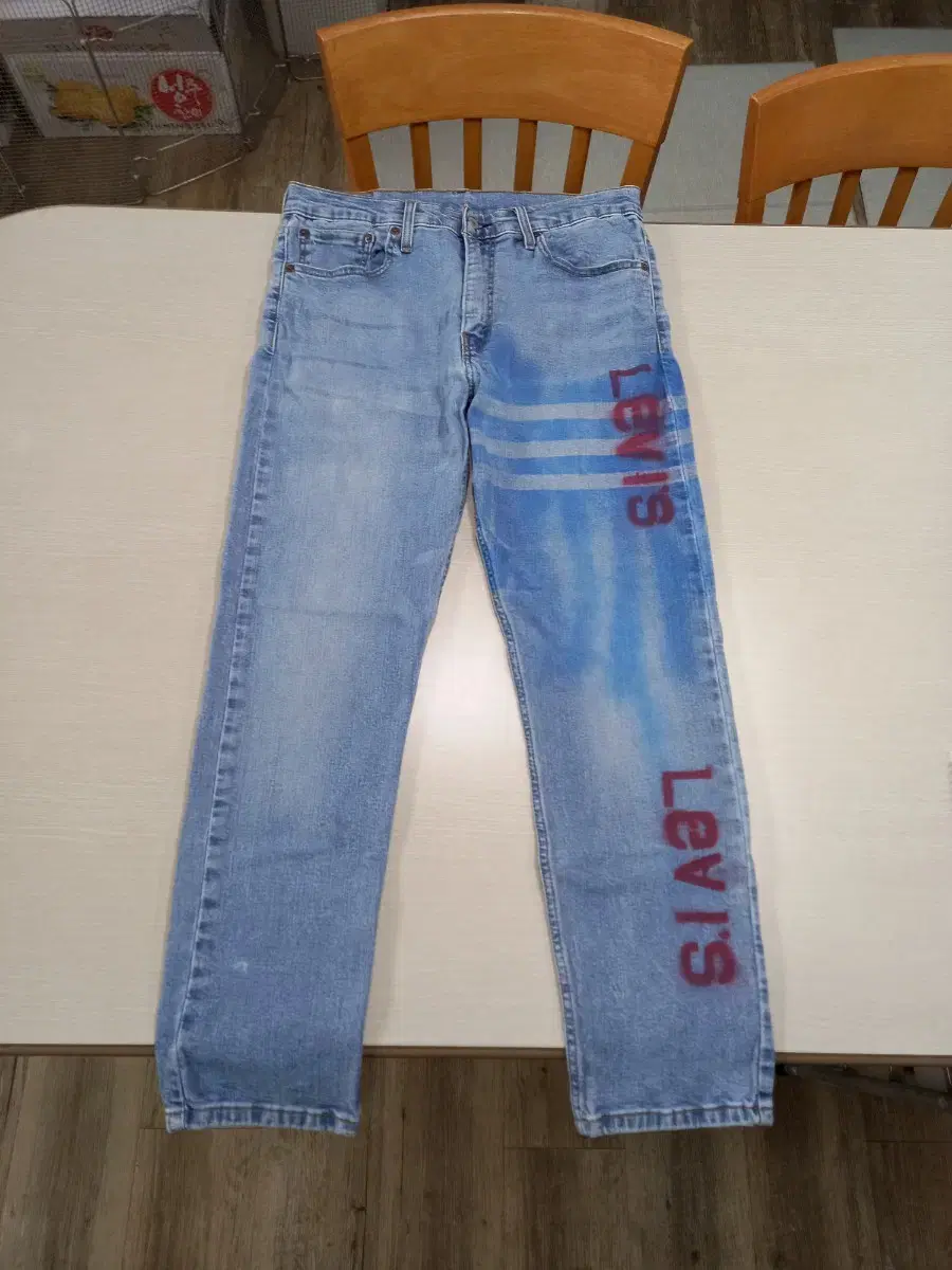 33 Levi's 512 Egyptian Wash Span Slim Fit Lettering Custom 33-351