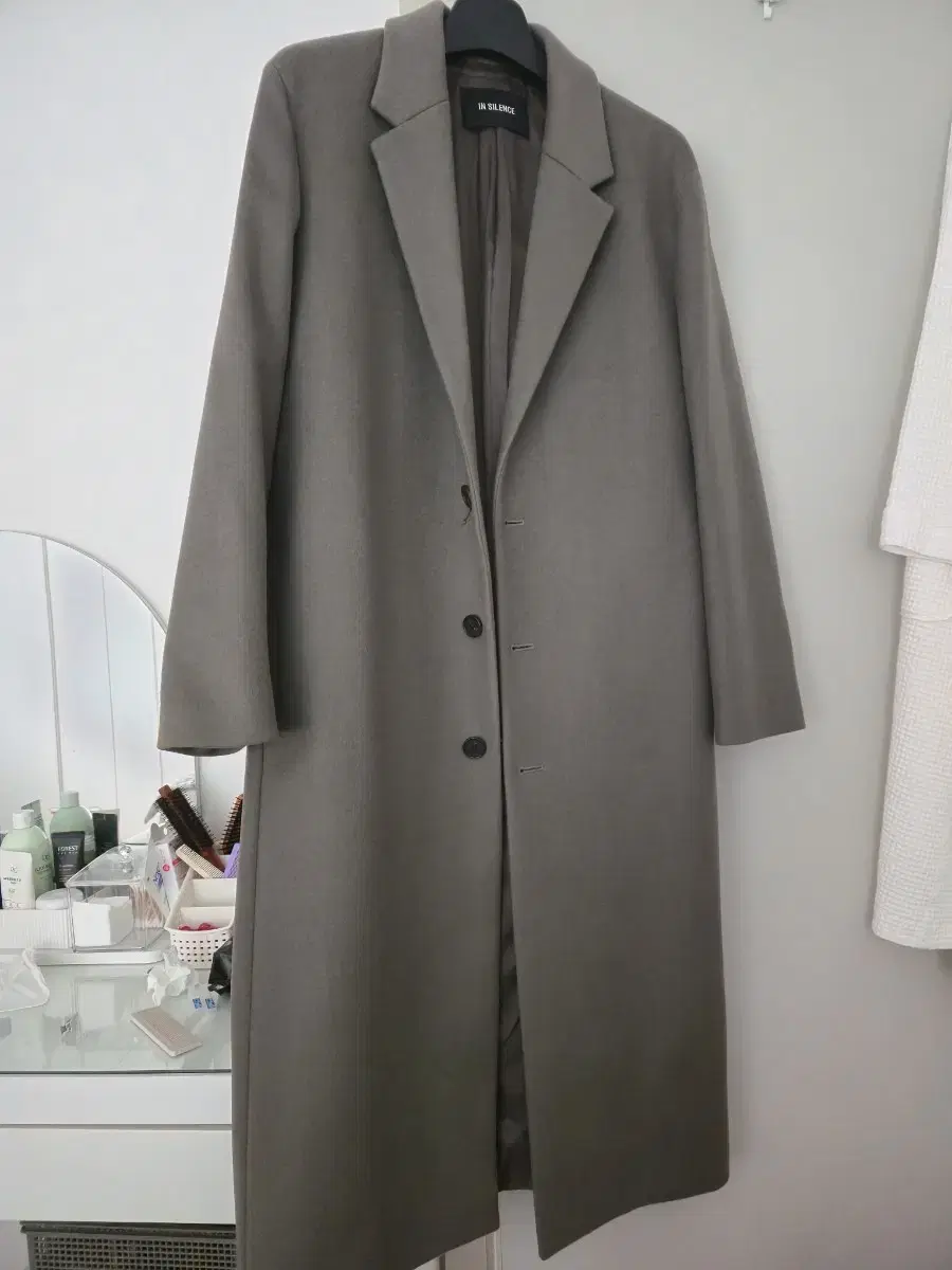 Insilence cashmere long coat raven size L