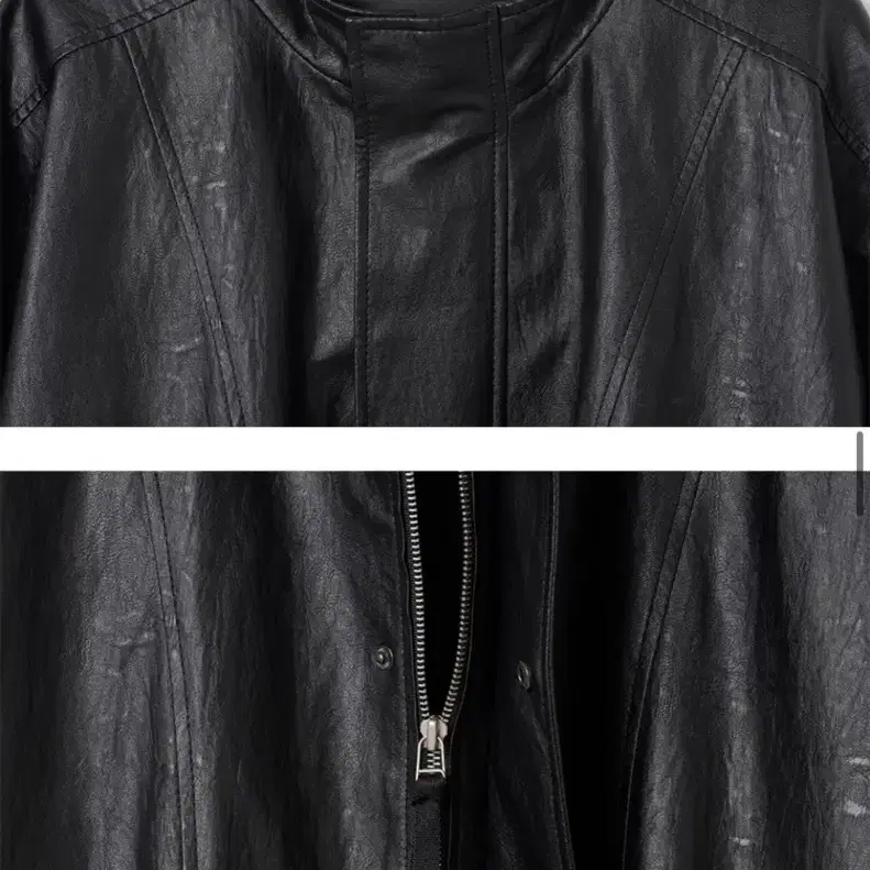 로드존그레이 insulation leather jacket black