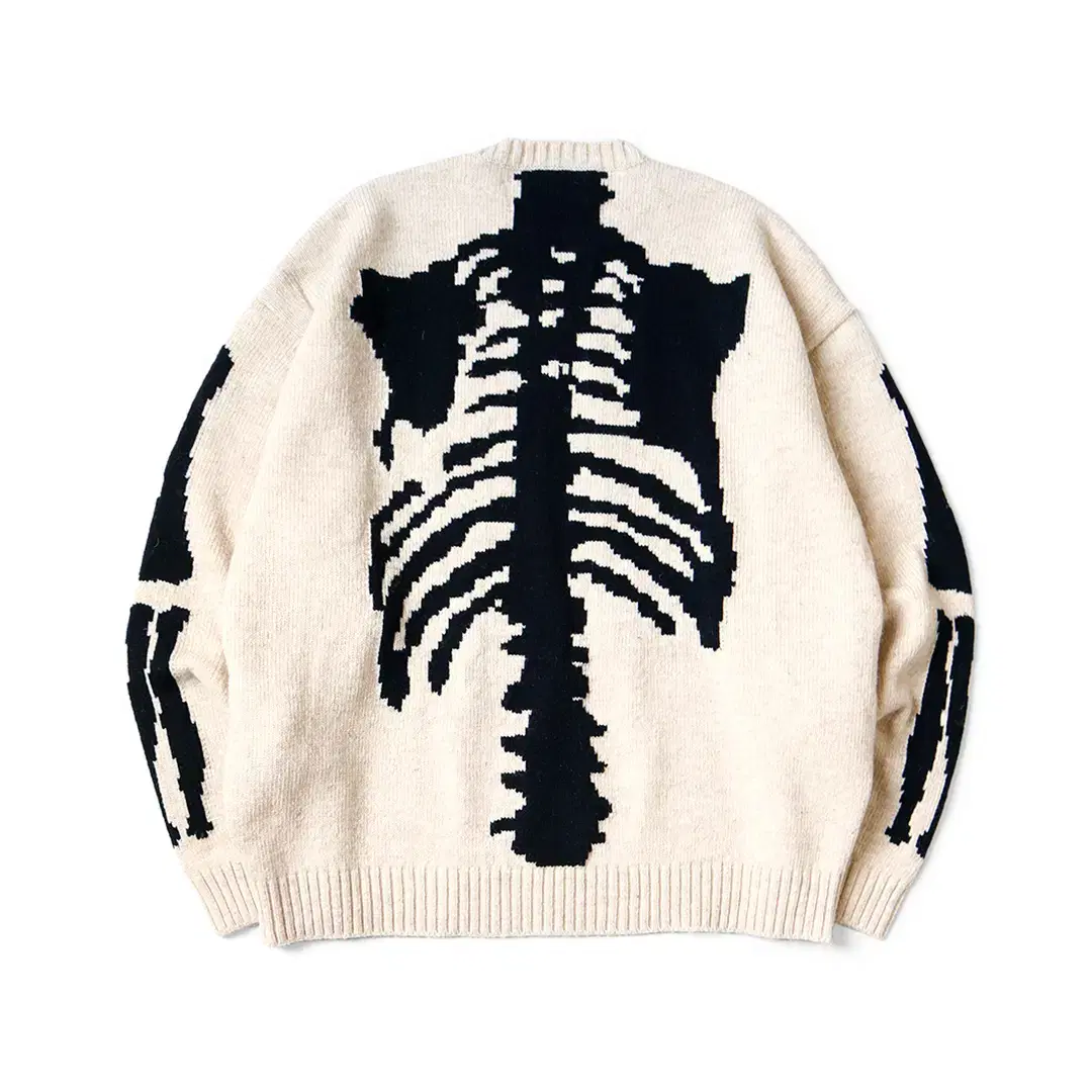 KAPITAL 5G WOOL BONE CREW SWEATER