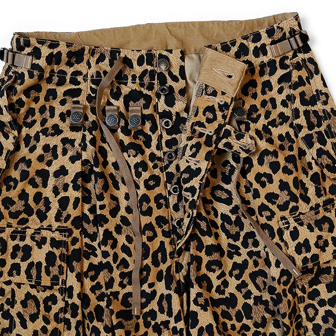 KAPITAL Leopard Print Jumbo Cargo Pants