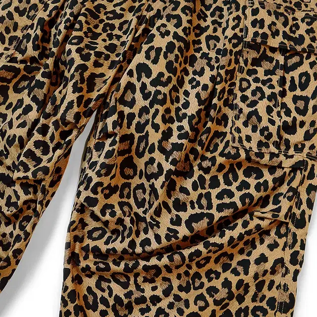 KAPITAL Leopard Print Jumbo Cargo Pants