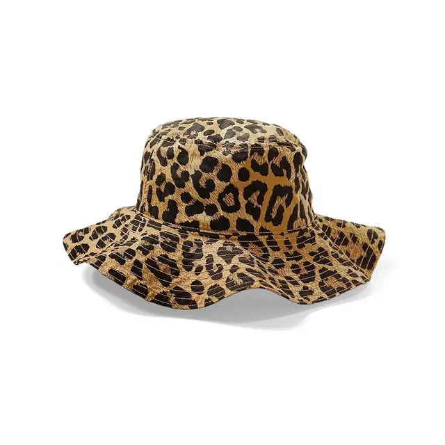 KAPITAL Leopard Pattern Bucket Tulip HAT