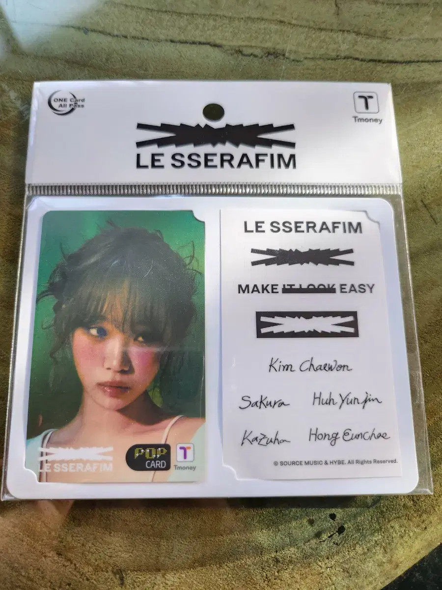 Le sserafim kim chaewon Transportation kard (T-money) sealed I wts~.