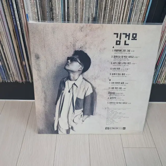 LP..김건모1집 초반(1992년)이별뒤에 그린그림