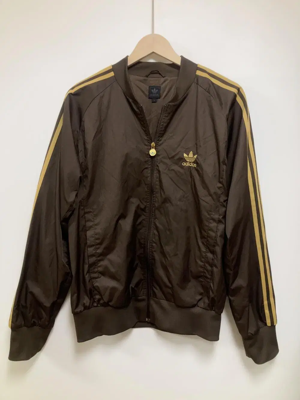 Adidas Brown Keum Jersey Zip Up Track Top Jacket