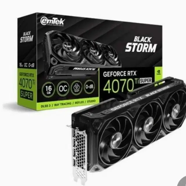 이엠택 VGA 4070TI SUPER BLACK STORM OC