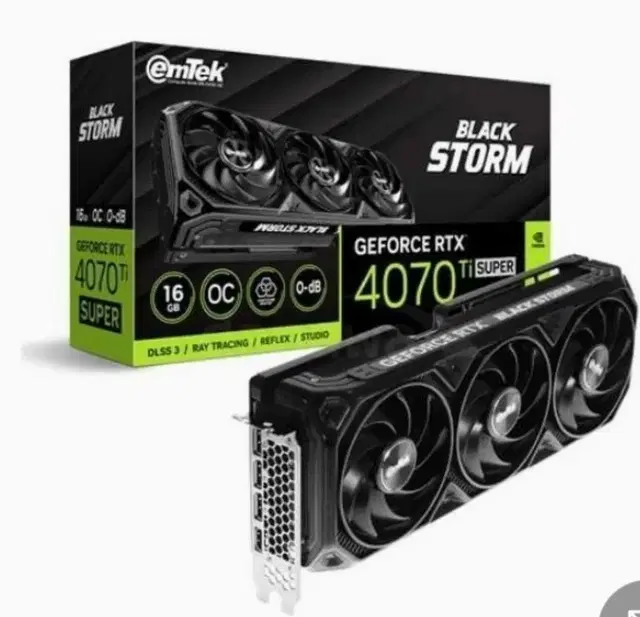 이엠택 VGA 4070TI SUPER BLACK STORM OC