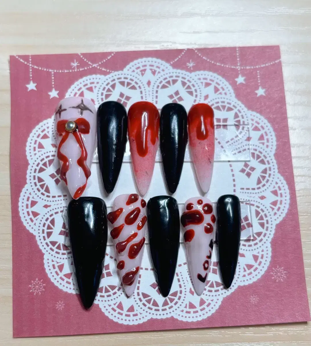 Bloody Dark Handmade Nail Tips