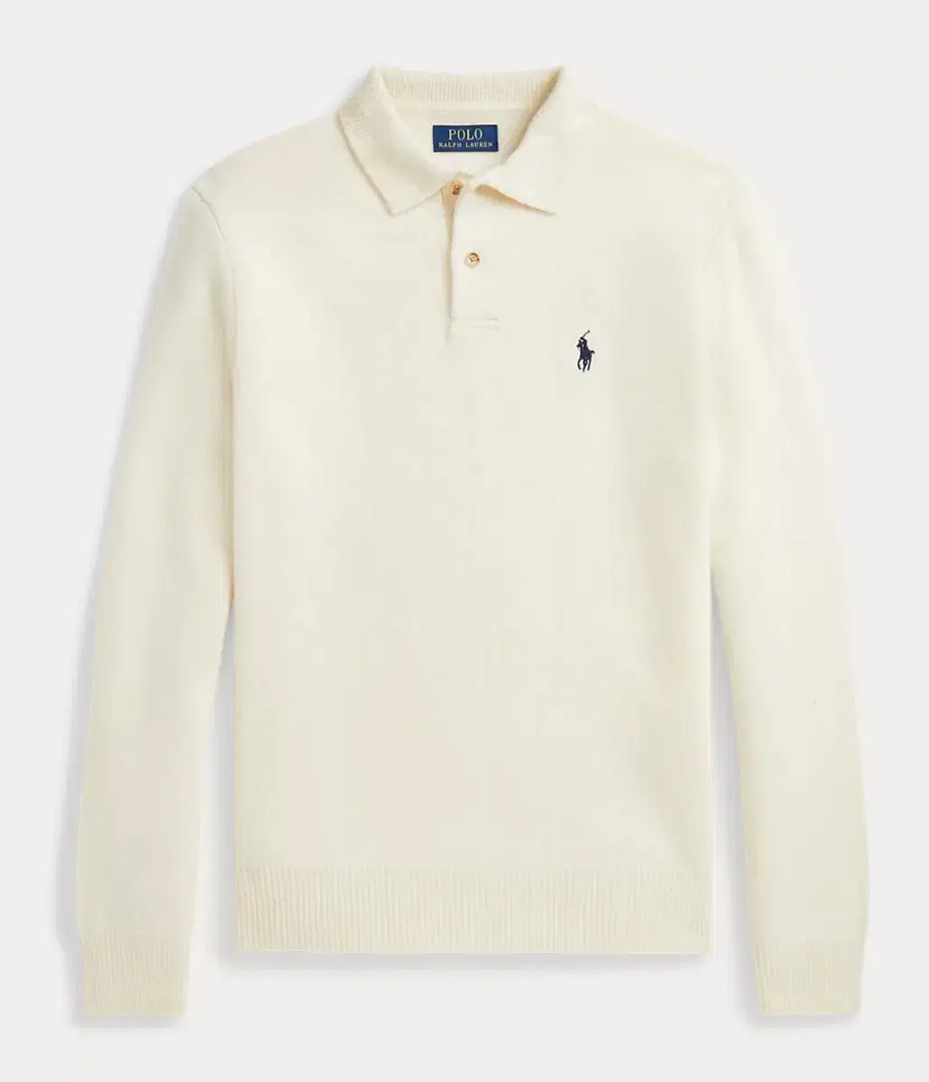 Polo Ralph Lauren 24FW Wool Cashmere Polo Collar Sweater Cream L XL