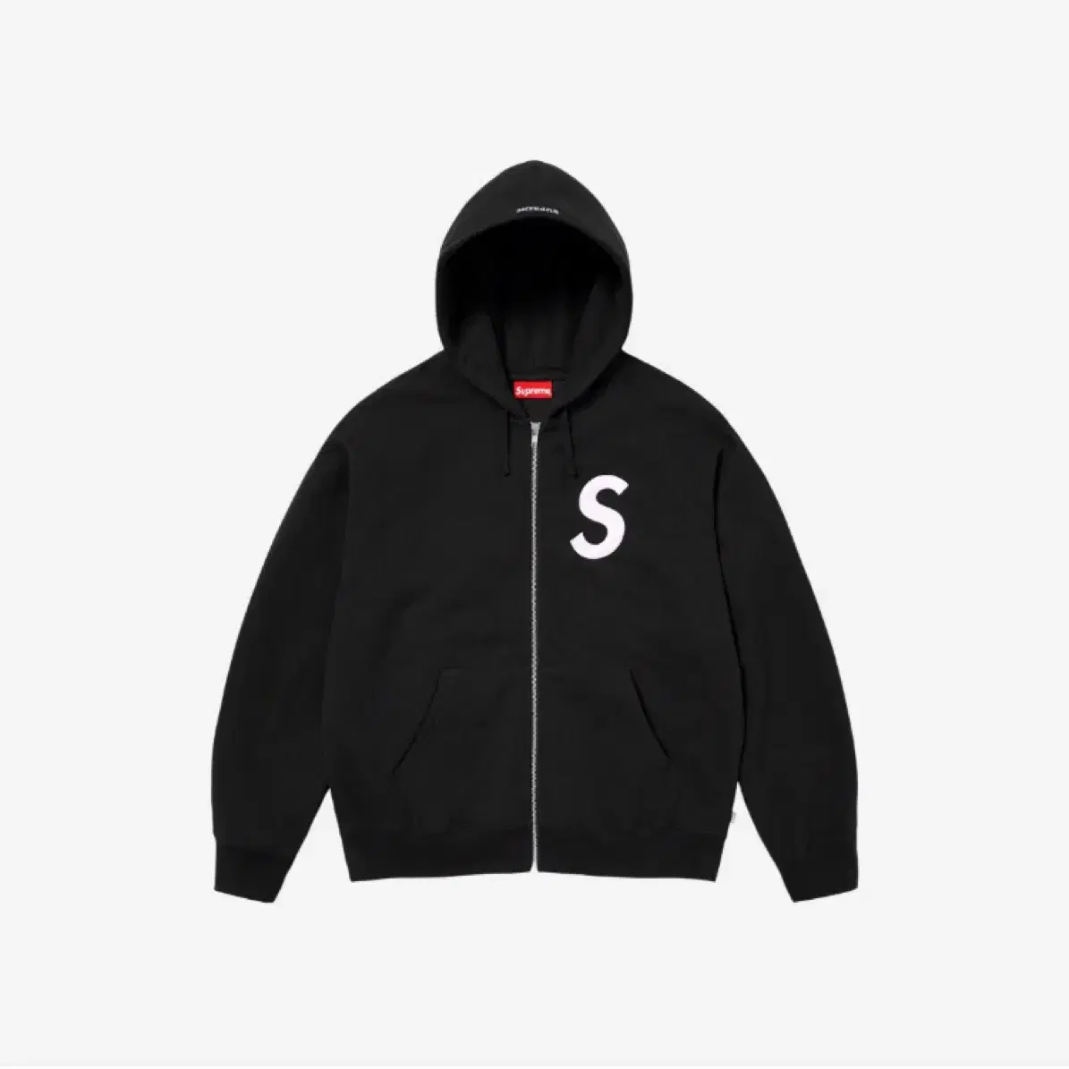 [L] supreme 슈프림 s로고 후드집업 블랙