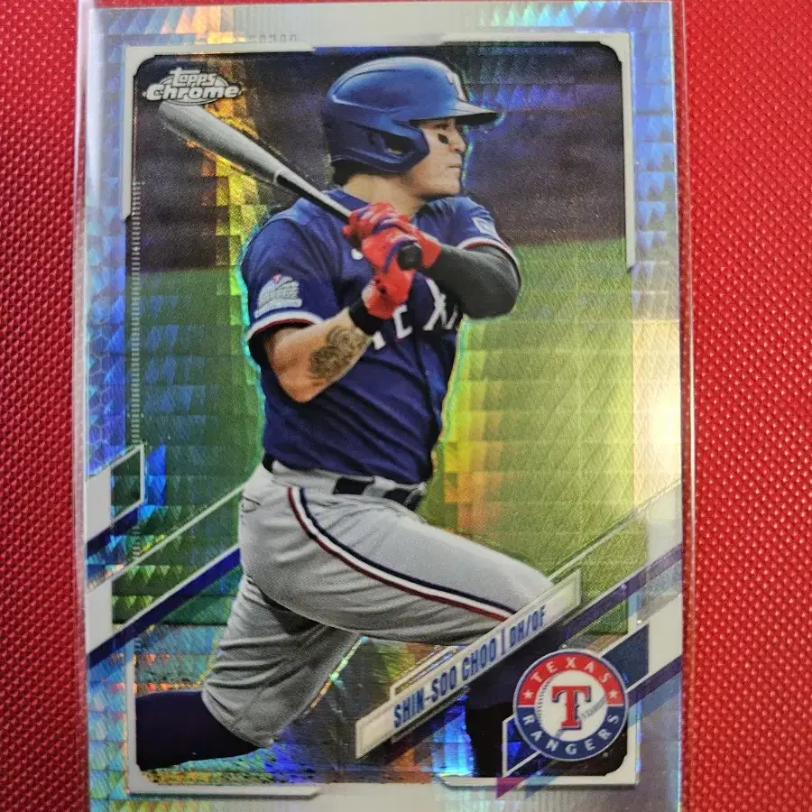 추신수 2021 Topps Chrome 프리즘 리플렉터 카드