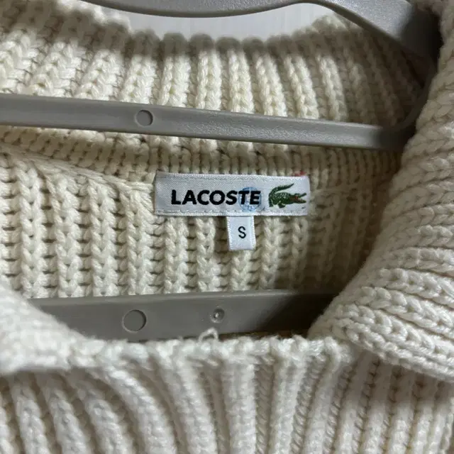 LACOSTE 라코스테 아이보리 롱 니트 가디건 S