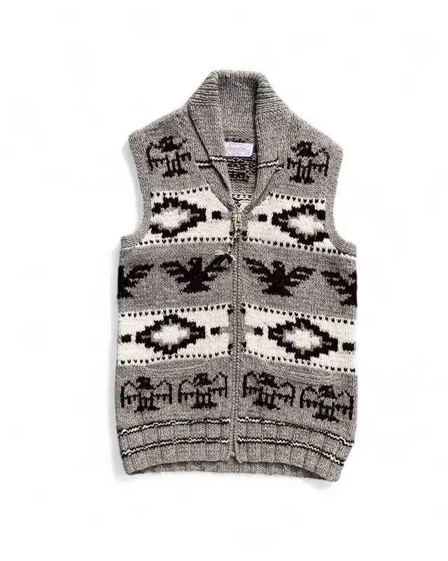 Vintage Thunderbird Tribal Cowichan Vest