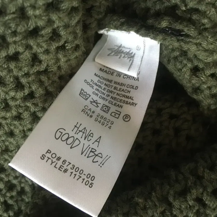 [XL] 스투시 stussy pigment dyed knit