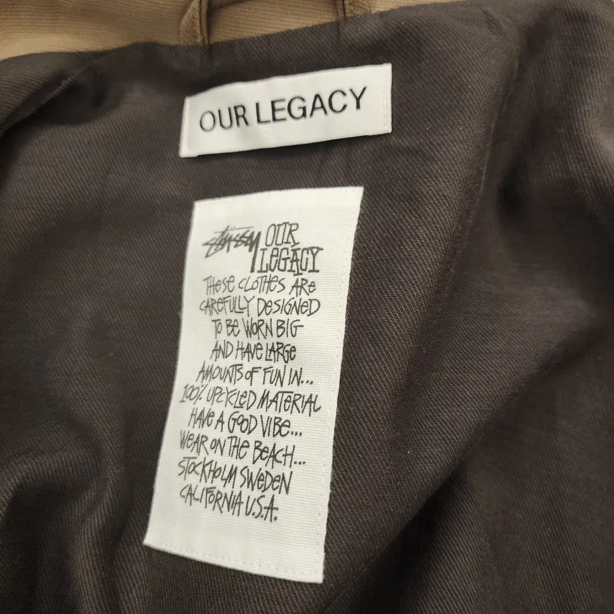 OUR LEGACY X STUSSY 24FW 워크자켓 XL