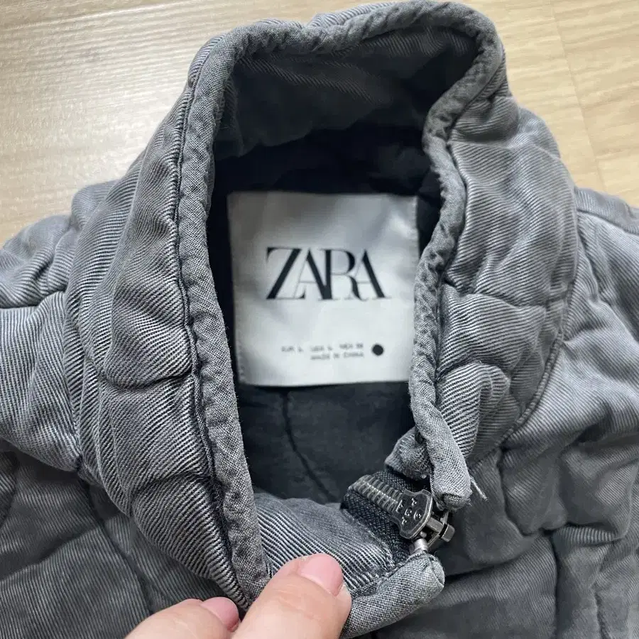 (L) ZARA 진그레이 간절기 봄버 자켓 점퍼