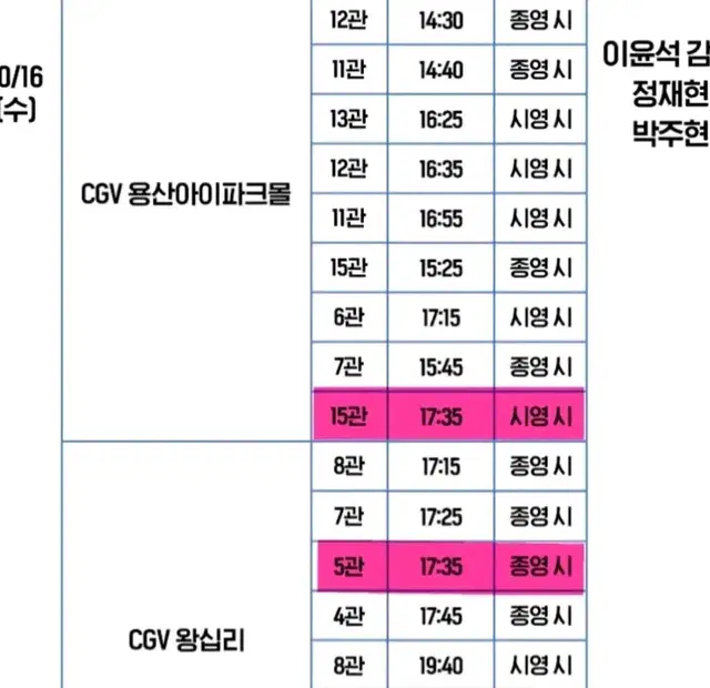 재현 무대인사 용산 여의도 왕십리 6시간 후 너는 죽는다 무인 양도