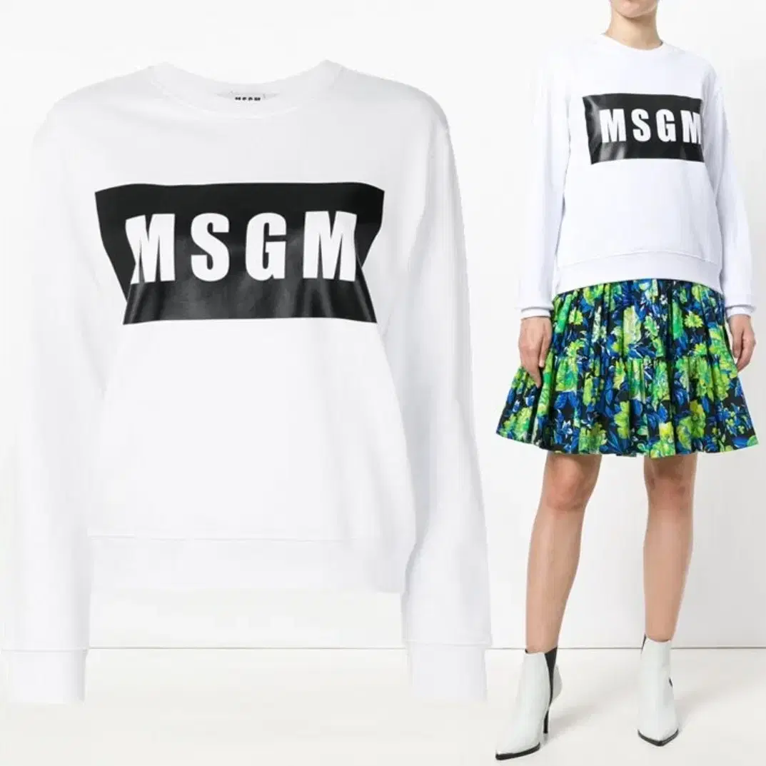 엠에스지엠 MSGM 스퀘어로고 맨투맨 S사이즈