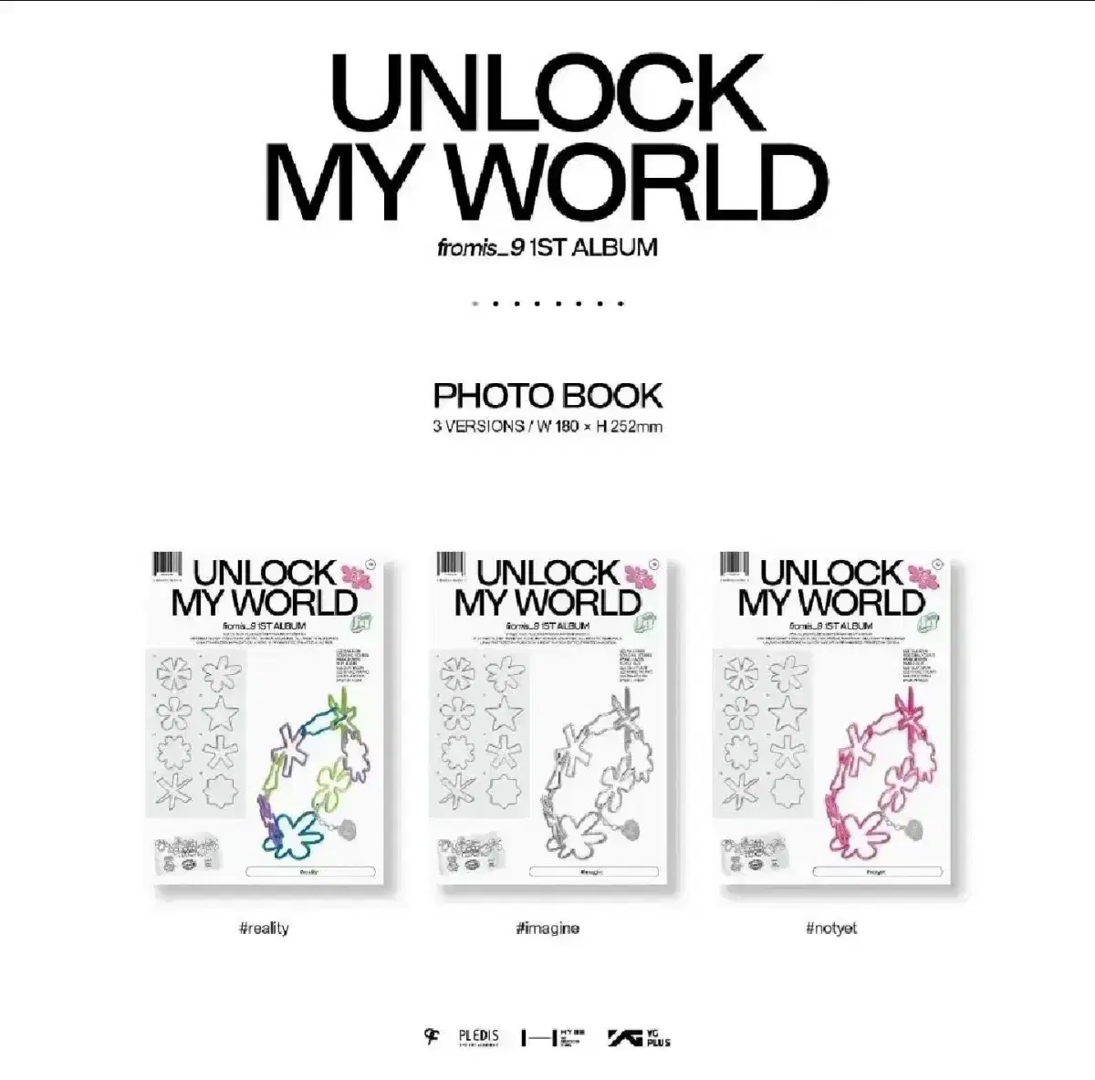 프로미스나인 Unlock My World미개봉앨범 3종