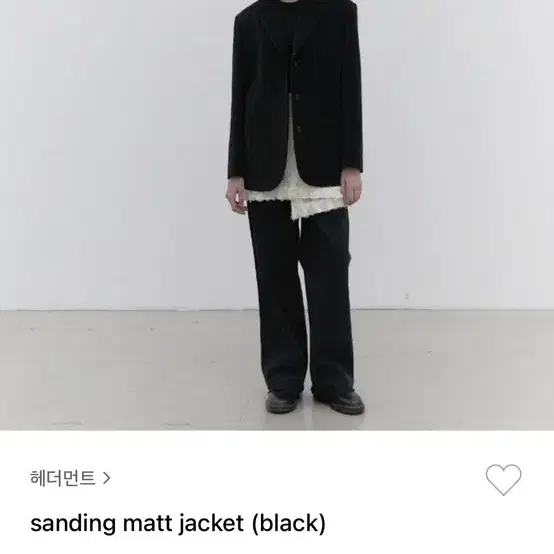 헤더먼트 샌딩 매트 자켓 sanding matt jacket