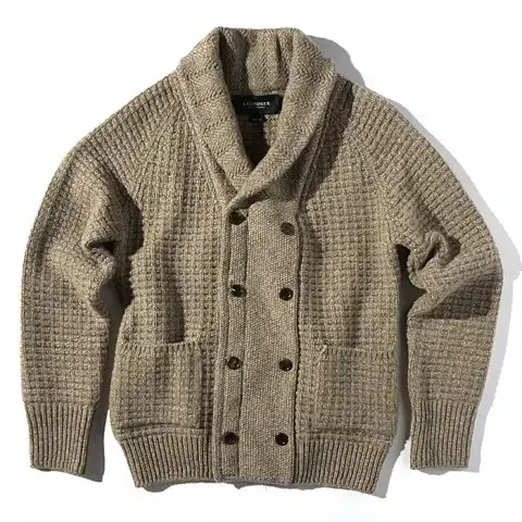 Eastrog Wool Cashmere Cardigan aran Jumper Cardigan