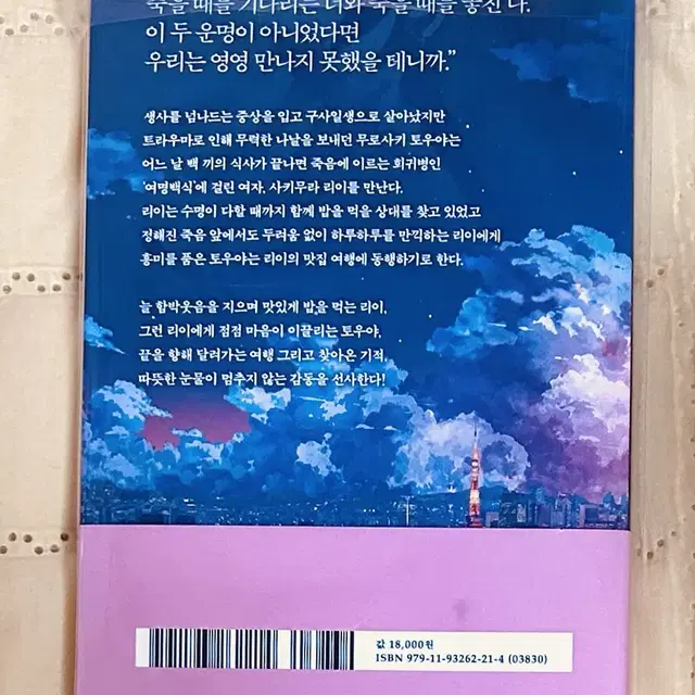 ㅣ네가 유성처럼 스러지는 모습을 지켜볼 운명이었다.ㅣ책 팝니다.