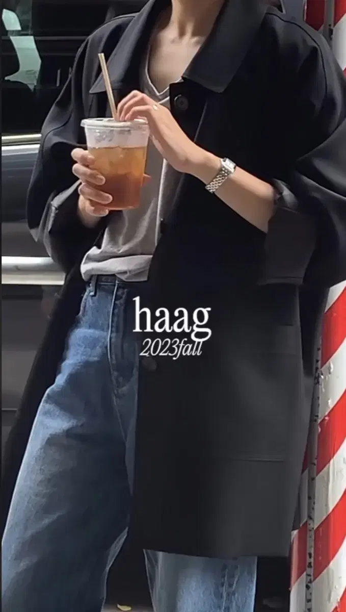 단독매물 헤이그 haag half coat black