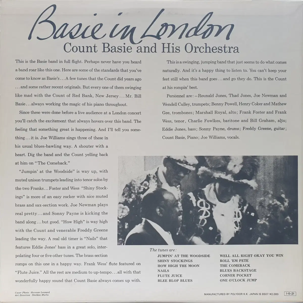 [중고LP] Basie In London LP