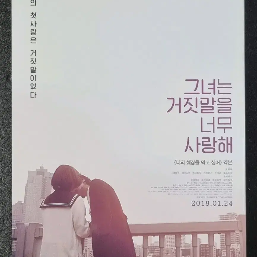 [영화팜플렛] 그녀는거짓말을너무사랑해 (2018) 사토타케루 영화전단지