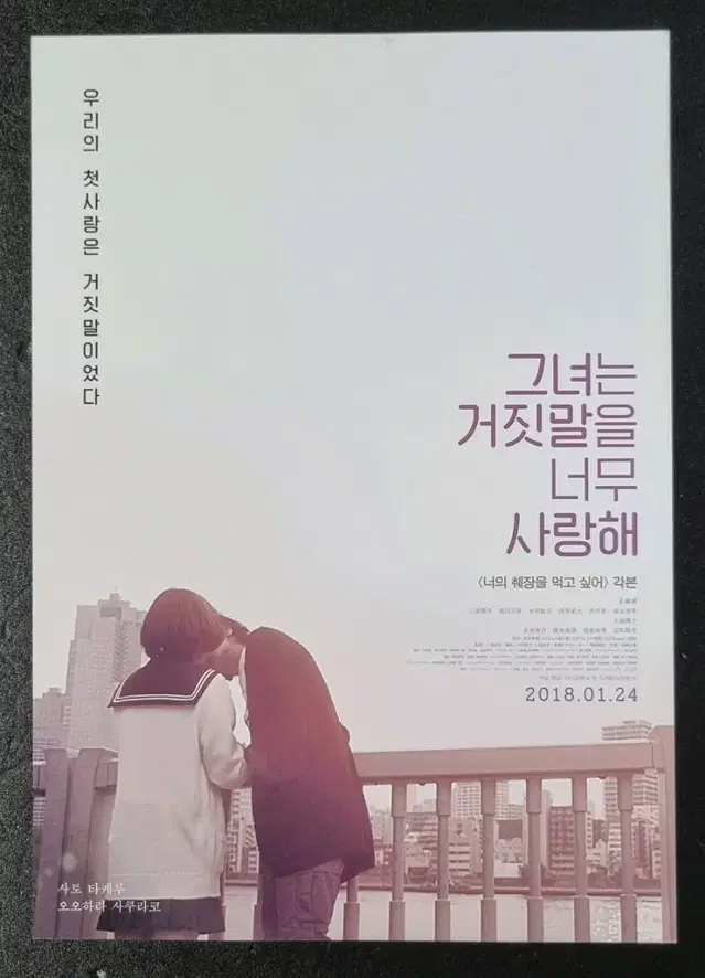 [영화팜플렛] 그녀는거짓말을너무사랑해 (2018) 사토타케루 영화전단지