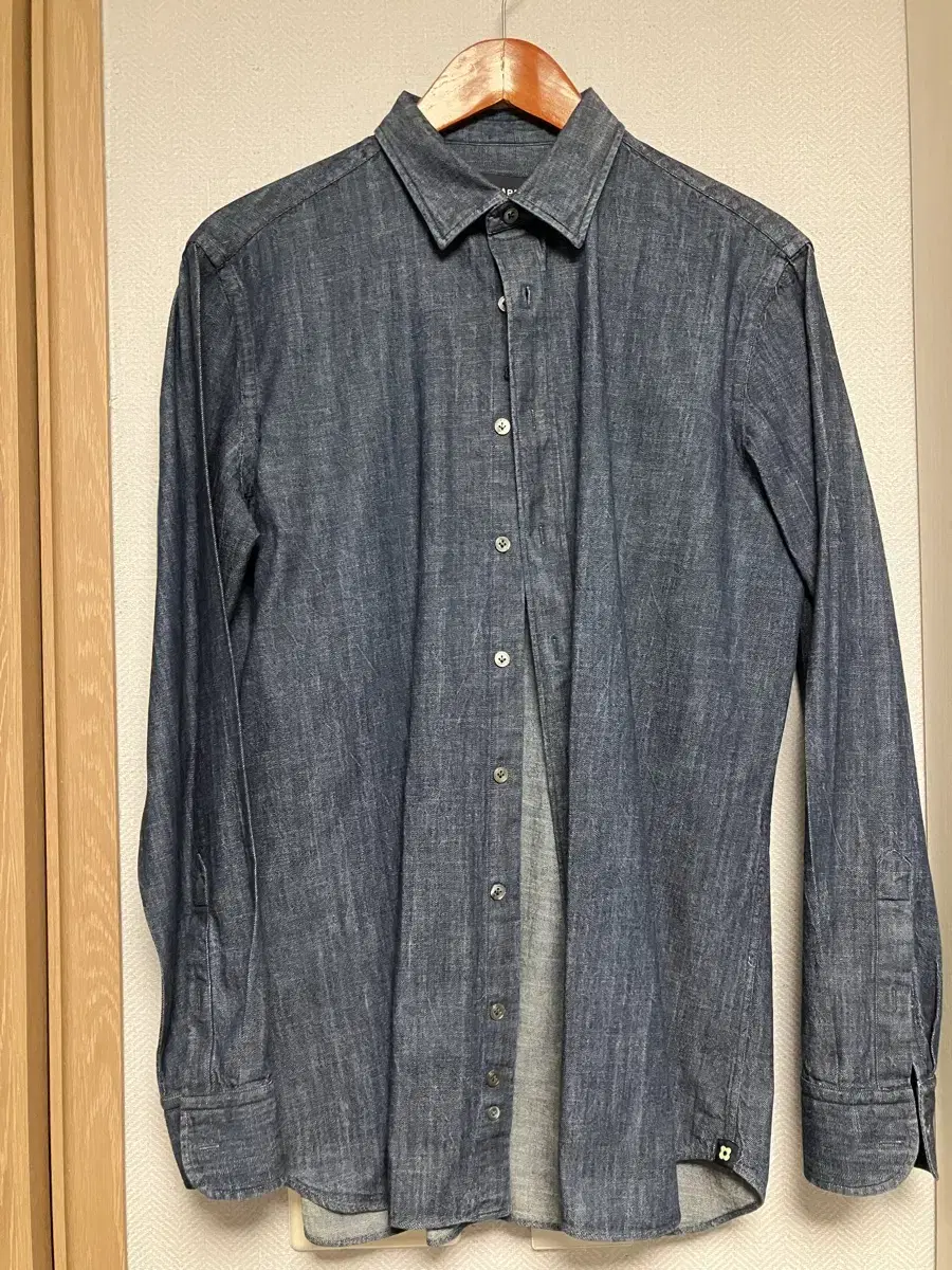 Lardini Flower Patch Denim Shirt Size 40