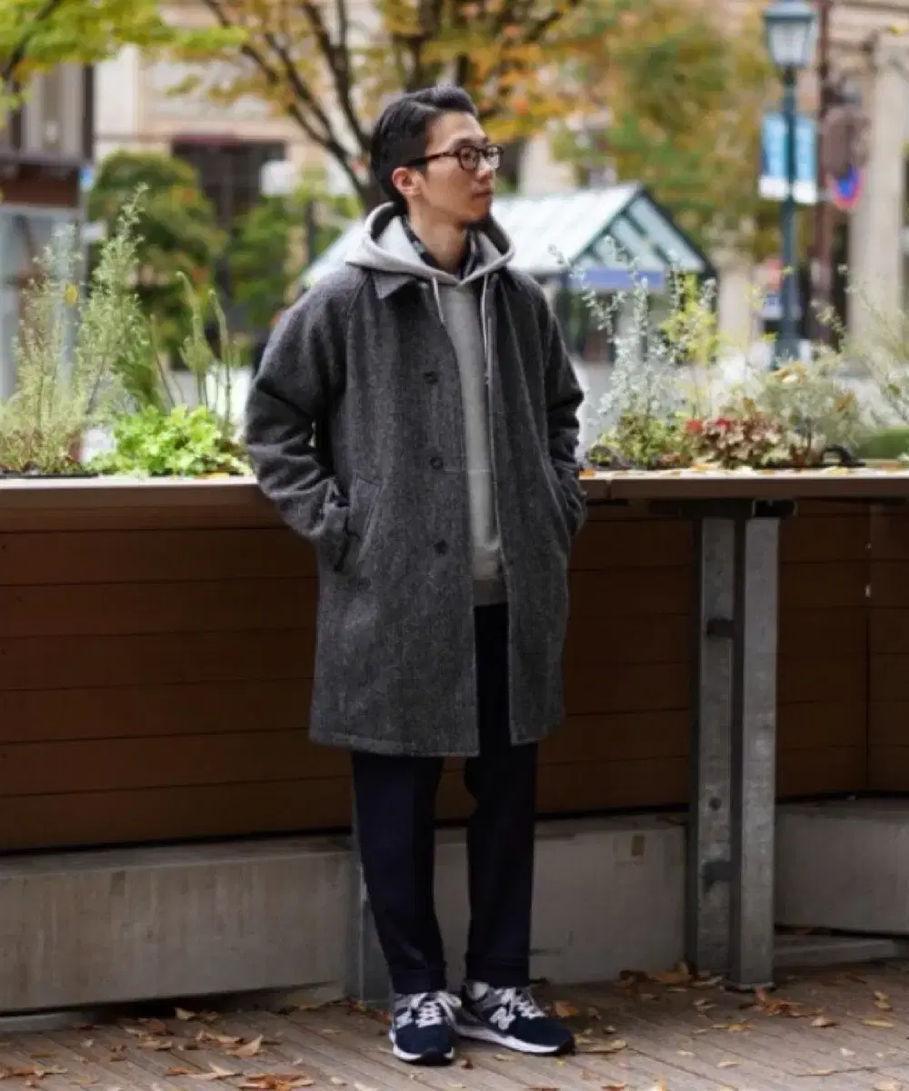 Beams Plus Herringbone Balmacan Coat M